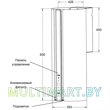 Вытяжка LEX Toro 350 Black картинка 4